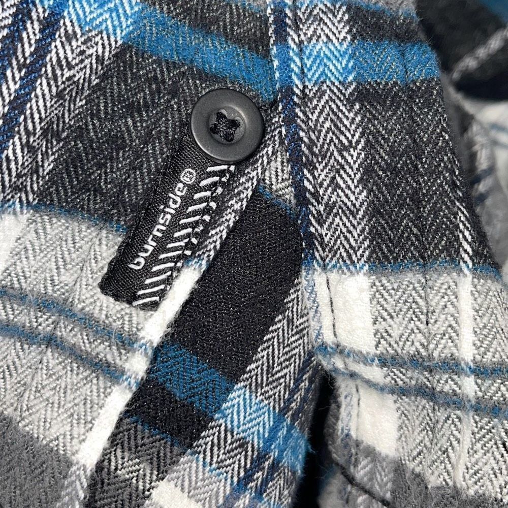 Burnside Mens Long Sleeve Plaid Flannel Button-Down Shirt Multicolor Large - Picture 4 of 9